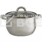 Набор посуды WEBBER BE-616/6 из нерж.стали 6 пр. 2,1 л, 2,9 л, 3,9 л со стеклянными крышками В наборе 6 предметов: кастрюля со стеклянной крышкой 16х10,5 см; 2,1 л кастрюля со стеклянной крышкой 18х11,5 см; 2,9 л кастрюля со стеклянной крышкой 20х12,5см; , фото6