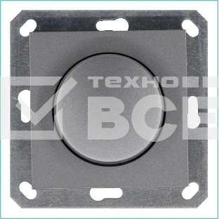 Светорегулятор Jasmart поворотно-нажимной (диммер) LED 30-400Вт 1gang 2way механизм алюм.