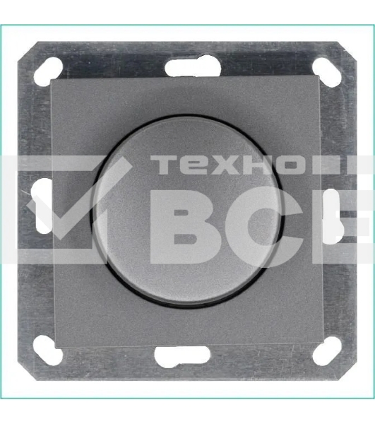 Светорегулятор Jasmart поворотно-нажимной (диммер) LED 30-400Вт 1gang 2way механизм алюм.