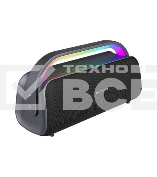 Колонка портативная Ural Молния Кварк черный/серый 240W 1.1 BT/3.5Jack/USB-C 10м 8000mAh (без.бат)