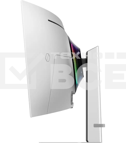 Монитор 49' Samsung Odyssey OLED G9 S49DG934SUXEN OLED 5120x1440, 240 Гц, 0.03 мс, 32:9, 250 кд/м², 2xHDMI 2.1, DP 1.4, 2xUSB-C, 3.5 Jack, HDR10+, FreeSync Premium Pro, изогнутый экран (1800R), серебристый