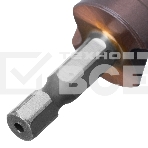 Сверло ступенчатое Denzel 4-6-8-10-12-14-16-18-20 мм, Р6М5К5, 6-гр. хвостовик 723613, фото5