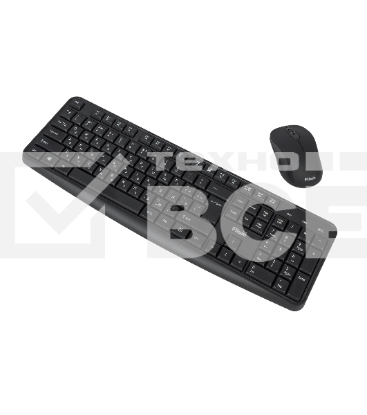 Комплект клавиатура+мышь Filum FL-KTW10-BK беспроводной, USB, 1600 DPI, чёрный