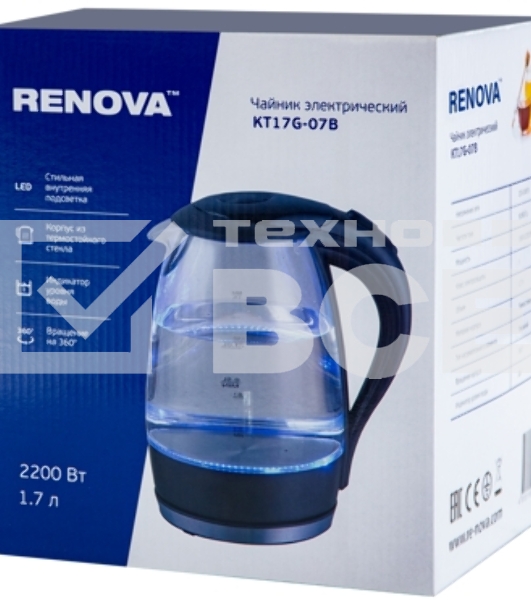 Чайник электрический Renova KT17G-07B