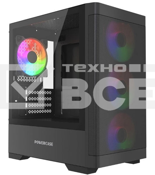 Корпус PowerCase Mistral Micro A13B, Micro-Tower, чёрный
