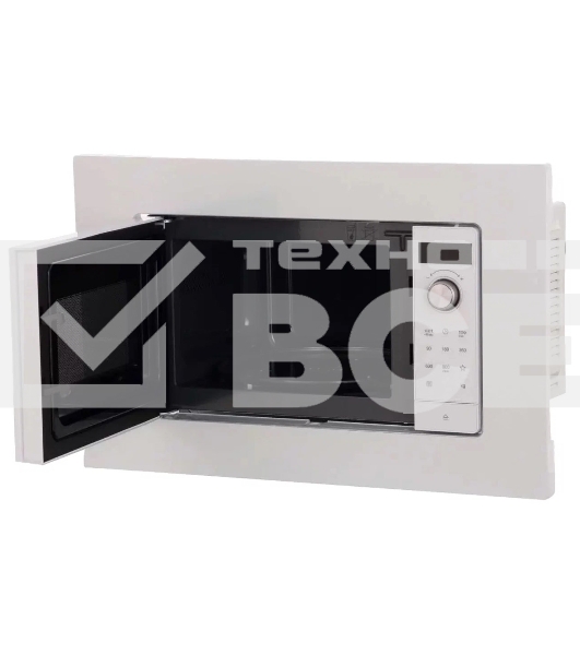 Микроволновая печь встраиваемая Bosch BFL623MW3 Serie 2, белый, 20 л, 800 Вт, переключатели - поворотный механизм/сенсор