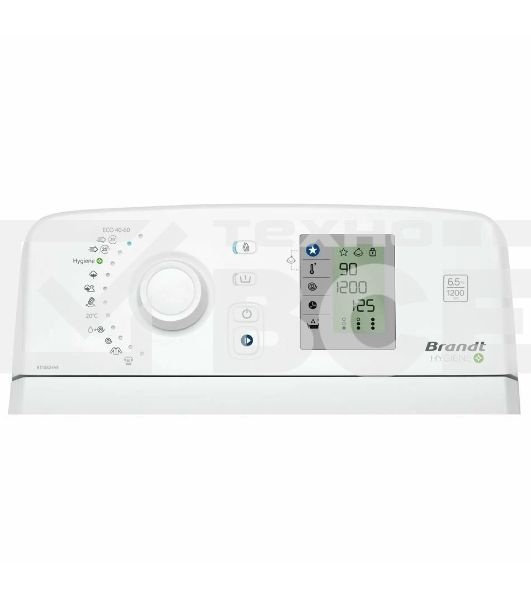 Стиральная машина BRANDT BT16524VE белый, загрузка вертикальная 6.5 кг, 1200 об/мин., класс: D