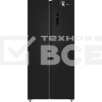 Холодильник Weissgauff WSBS 500 Inverter NoFrost Black двухкамерный 270/180л морозилка слева, No Frost, Side by Side, фото 1