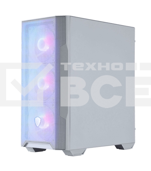 Компьютерный корпус MSI MAG FORGE M100R WHITE Mini-Tower, MATX, 1xUSB 3.0, 2xUSB 2.0, 4x120mm ARGB Fan, ARGB Control Board, Tempered Glass Window, Brown Box (932220)
