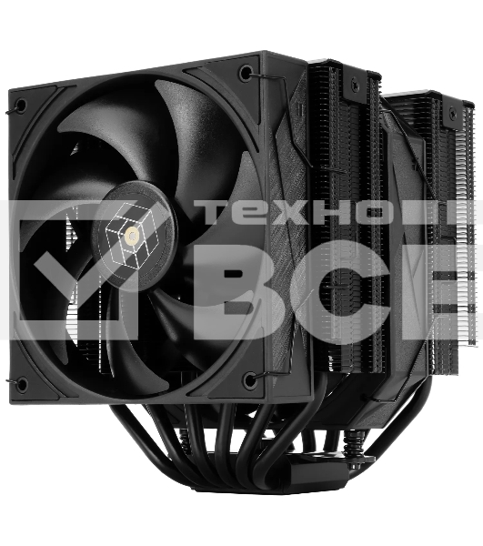 Кулер для процессора Thermalright Royal Pretor 130 черный (4-pin PWM, 158mm, Ni/Cu, 6x6mm, 1x120+1x130mm, 80.45CFM/81.88CFM, 29.4dBA/28.3dBA, 2150PM/1750RPM, S: 1200, 1700, 1851, 2011, 2066, 115X, AM4, AM5, black)