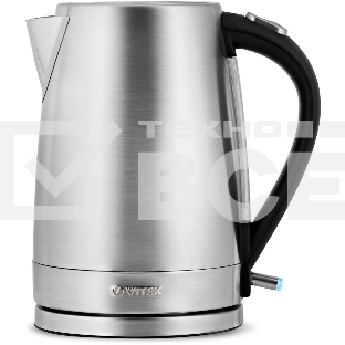 Чайник электрический Vitek VT-7000 1.7л. 2200Вт серебристый (корпус: металл)