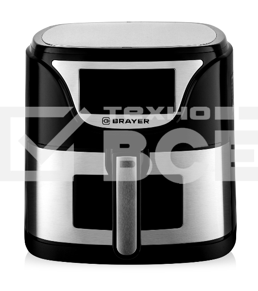 Аэрогриль BRAYER BR2037 чёрный/серебристый, 1500 Вт, 5 л, упр. - сенсор, программ - 7