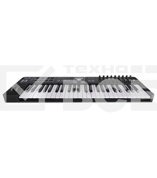 Клавиатура MIDI [231522] Arturia [KeyLab Essential 49 mk3 Black] 49 клавиш, LCD дисплей, 9 энкодеров, 8 пэдов, 9 фейдеров, 12 кнопок управления, колеса высоты тона и модуляции, 1/4