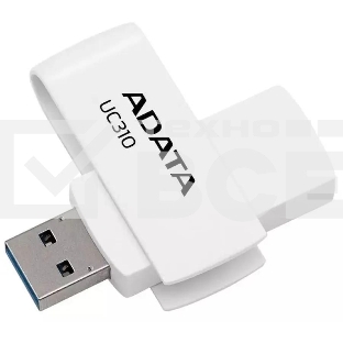 Флешка USB ADATA UC310 (UC310-64G-RWH), 64Gb, USB 3.2 Gen 1, R/W 100/30, белый
