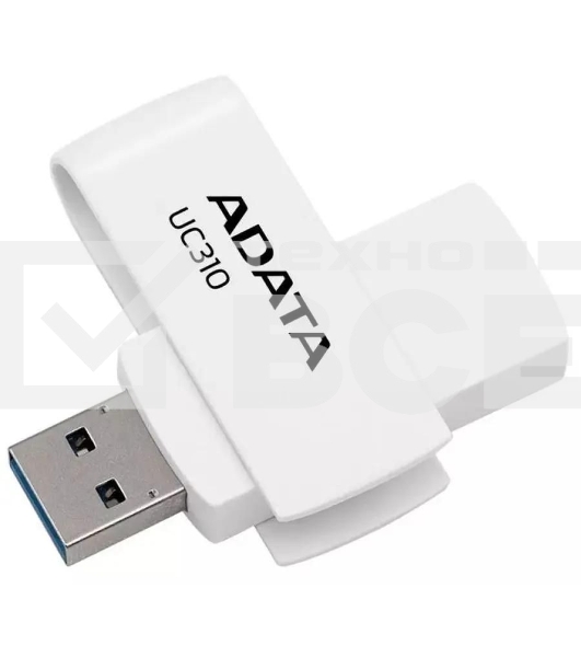 Флешка USB ADATA UC310 (UC310-64G-RWH), 64Gb, USB 3.2 Gen 1, R/W 100/30, белый