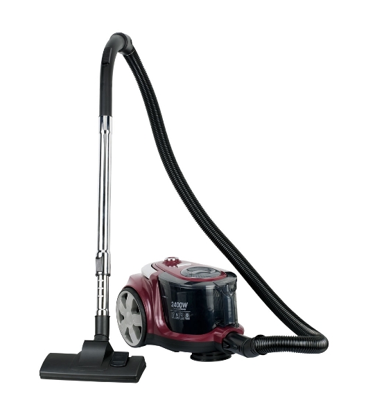 Пылесос GINZZU VS444 красный/серый, 420/2400 Вт, уборка сухая, пылесборник контейнер 4 л