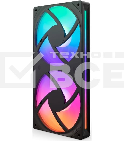 Вентилятор для корпуса Case Cooler NZXT F240 RGb Core (120x120x25мм, 4-pin PWM, RGb, 75.12CFM, 30dBA, 2400RPM, Black, Single-Frame RGb Fan Unit)