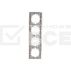 Рамка LEZARD 701-0300-149 серия Мира 4-ая горизонтальная б/вст кремовый со вст., фото2