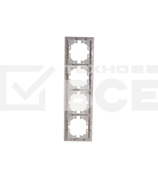 Рамка LEZARD 701-0300-149 серия Мира 4-ая горизонтальная б/вст кремовый со вст.