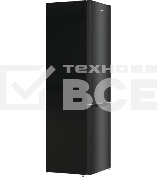 Холодильник Gorenje NRK6202EBXL4 черный матовый двухкамерный 235/96л морозилка снизу, No Frost