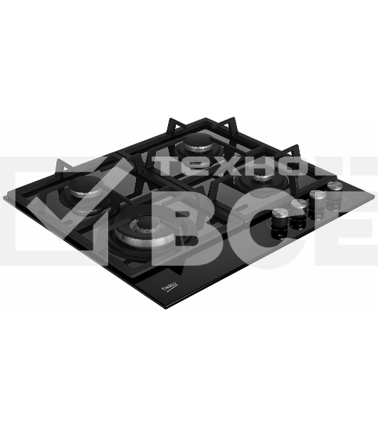 Встраиваемая газовая варочная поверхность Beko HILW 64225 S, Черный