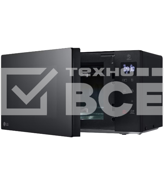Микроволновая печь LG MH6032GAS черный, 20 л, 700 Вт, переключатели - сенсор