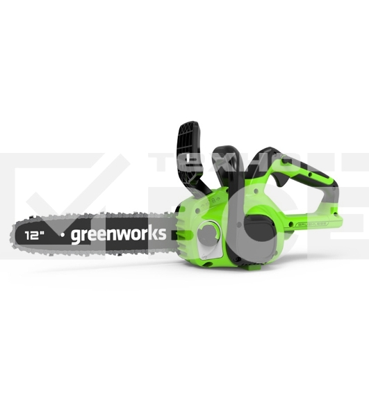 Цепная пила аккумуляторная GreenWorks GD24CS30K2, 24V, 30см, бесщеточная, c АКБ 2 Ач и ЗУ (2007007UA)