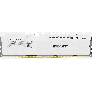 Оперативная память Kingston FURY Beast White EXPO, DDR5, 32Gb (1x32 GB), 6000 MHz, CL30, радиатор, белый