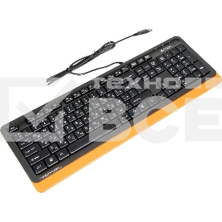 Клавиатура A4Tech Fstyler FK10 проводная, USB, черный/оранжевый