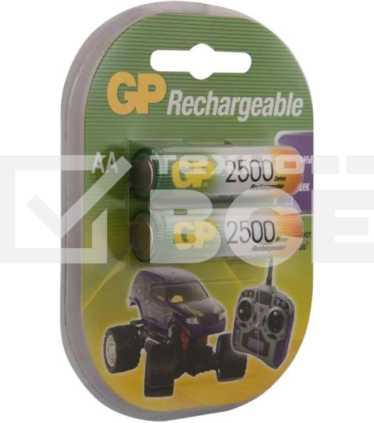 Аккумулятор GP Rechargeable NiMH 250AAHC 2500mAh AA (2 шт. в уп-ке)