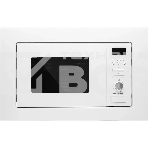 Микроволновая печь встраиваемая Hyundai HBW 2040 WG белый, 20 л, 800 Вт, переключатели - кнопки/поворотный механизм, фото 1
