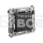 Кнопка одноклавишная DKC Avanti 4412153 в стену, черный матовый, фото3