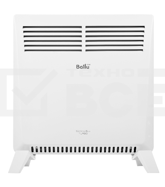 Конвектор Ballu Camino Eco Turbo BEC/EMT-1000 + Кронштейн CWM-02, белый, 1000 Вт, 15 м2, термостат