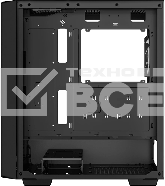 Компьютерный корпус Deepcool CC560 ARGb V2 без БП, боковое окно (закаленное стекло), 3x120мм ARGb LED вентилятор спереди и 1x120мм ARGb LED вентилятор сзади, черный, ATX
