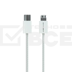 Кабель MORE CHOICE (4620202550408) K73i USB 3.0A PD 20W для Lighting 8-pin Type-C - нейлон 1м белый, фото2