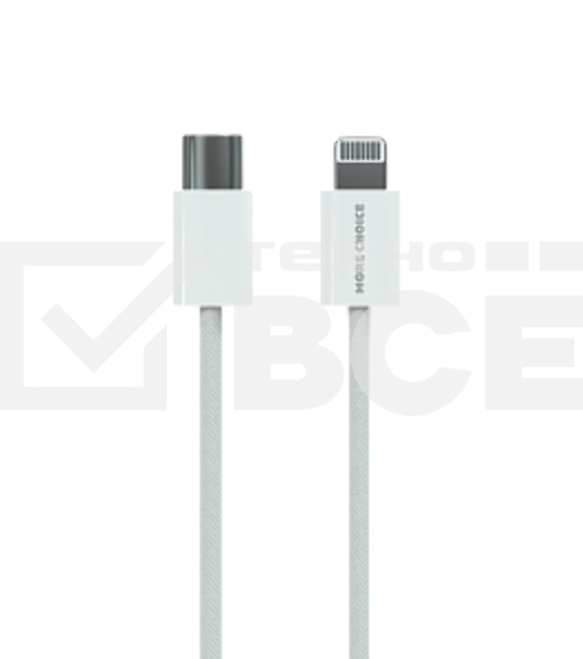 Кабель MORE CHOICE (4620202550408) K73i USB 3.0A PD 20W для Lighting 8-pin Type-C - нейлон 1м белый