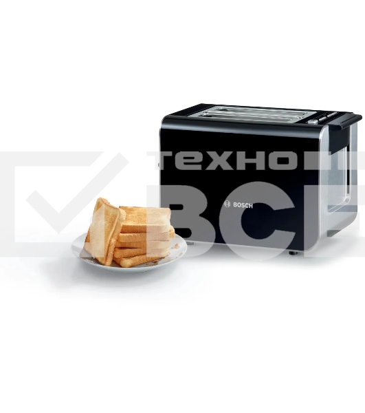 Тостер Bosch TAT8613N 860Вт черный