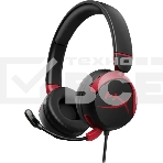 Гарнитура проводная с микрофоном HyperX Cloud Mini черный/красный накладные оголовье (7G8F4AA), фото3