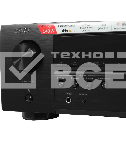 Ресивер AV Denon AVR-S760H 7.2 черный