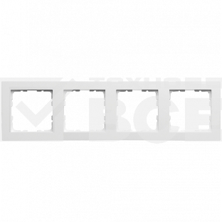 Рамка Jasmart 4-м G-Classic белый глянцевый