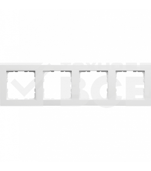 Рамка Jasmart 4-м G-Classic белый глянцевый