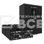 Комплект источника бесперебойного питания Exegate EX296005RUS + батарея 40Aч EX282976RUS 4шт (инвертор, синус, для котла, настенный) ExeGate FineSine SX-7000.LCD.AVR.2SH.T <7000VA/5000W, чистая синусоида, цветной LCD-дисплей, AVR, 2*Schuko+клеммы, линейно-интерактивный, крепление настенное, черный> + батарея ExeGate DT 1240 (12В, 40А·ч) 4шт, фото 1