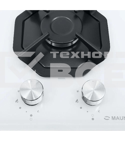 Газовая варочная панель Maunfeld EGHG.32.2CW/G, 2 конфорки, закаленное стекло, белый