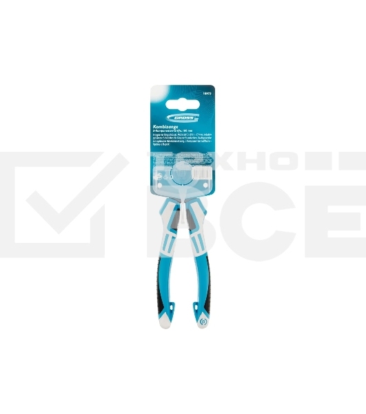 Плоскогубцы Gross 16973 комбинированные, 180 мм, трехкомпонентные рукоятки