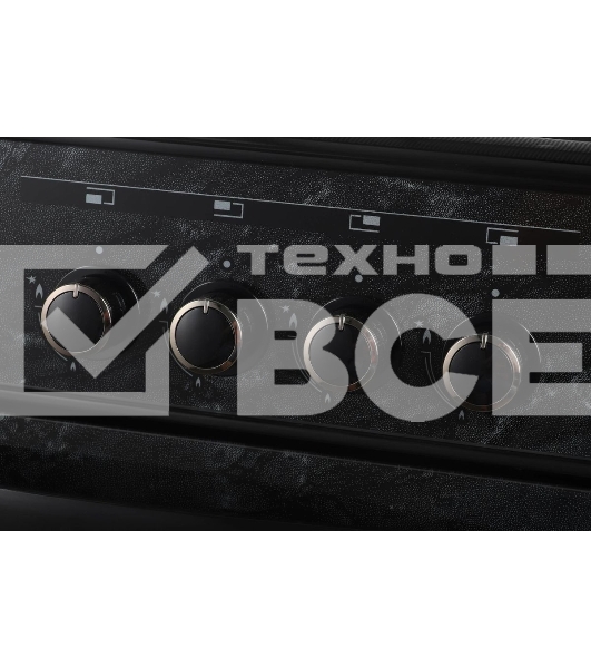 Плита газовая Gefest ПГ 6300-03 0053 мрамор черный, конфорок 4 шт, духовка 52 л, 60 см x 85 см x 60 см