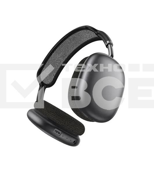 Беспроводные/проводные наушники Borofone BO35 серый космос, накладные, Bluetooth + проводной, до 45 ч