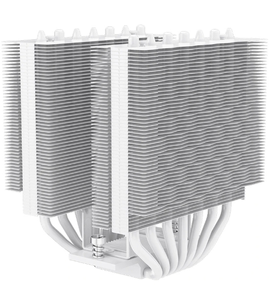 Кулер для процессора PCCooler RT720 TC ARGB WH (270W, 4-pin PWM, 157.5mm, Al/Cu, 7x6mm, ARGB, 2x120mm, 73.32CFM, 34.9dBA, 2200RPM, S: 1851/1700/1200/115X, AM5/AM4, white)