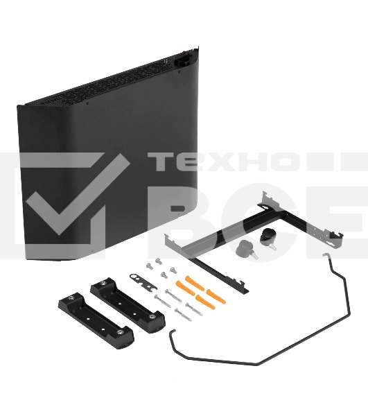 Конвектор Denzel XCE-1000B черный, 1000 Вт, 15 м2, термостат