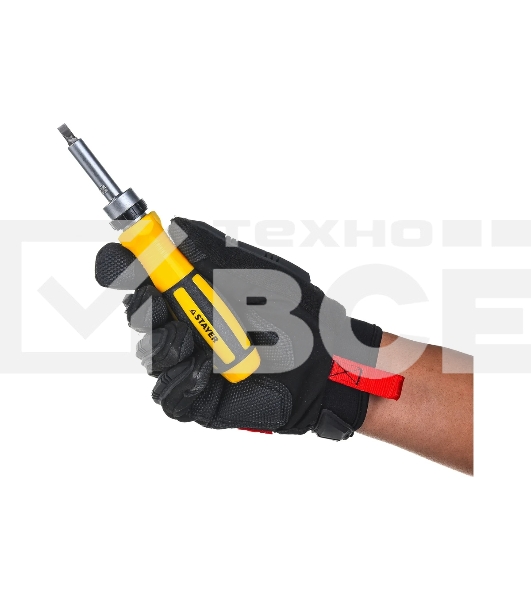 Ручной инструмент Набор STAYER Отвертка 'MASTER' реверсивная с эргономичной ручкой, с насадками, в пластмассовом боксе, 65 пред.,(25310-H65)