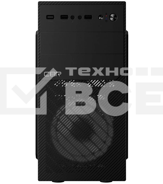 Корпус CBR RD850, без БП, mATX Minitower 1*USB 3.0, 2*USB 2.0, HD Audio+Mic, кабель питания 1.2м, черный PCC-MATX-RD850-WPSU